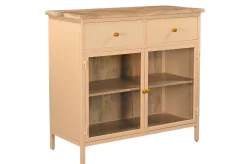 Landhaus Sideboard Vintage 2türig Provence Metall Holz Champagner