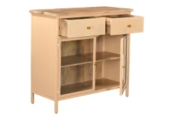 Landhaus Sideboard Vintage 2türig Provence Metall Holz Champagner