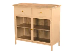 Landhaus Sideboard Vintage 2türig Provence Metall Holz Champagner