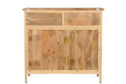 Landhaus Sideboard Vintage 2türig Provence Metall Holz Champagner