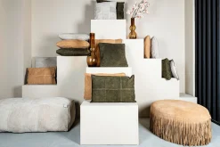 Lederkissen Colby Echtleder Camel M