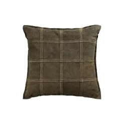 Lederkissen Colby Echtleder Waldgrün L