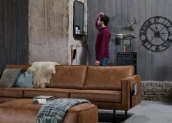 Ledersofa Rodeo 3-Sitzer Cognac 280