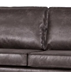 Ledersofa Rodeo 2,5-Sitzer Schwarz 190