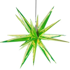 LED-Hängesterne 18 Spitzen inklusive Fernbedienung, Timer- und Dimmfunktion Grün