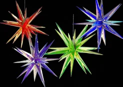 LED-Hängesterne 18 Spitzen inklusive Fernbedienung, Timer- und Dimmfunktion Blau