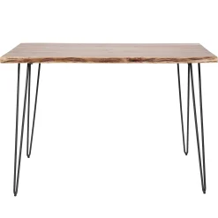 Massivholz Bartisch Industrial Edge Vintage 130/70/3,5 Baumkante