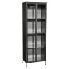 Metallschrank Vitrine Purist 180 Vintage Industrial Metall/Glass