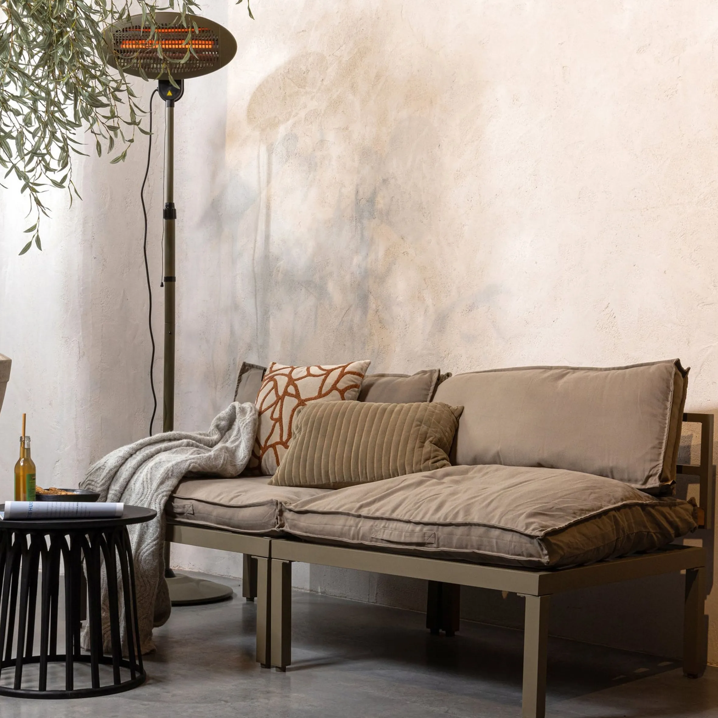 Outdoor Couchtisch Beistelltisch Boy Bliss Kunststoff Schwarz