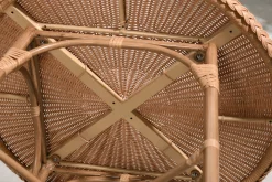 Outdoorset Rattan Bistrotisch 80 Ø + 2 Bistro Stühle Cabana PE/Alu