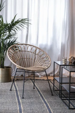 Rattansessel Hacienda PE-Rattan Peacock In/Outdoor Natur