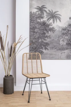 Rattanstuhl Esszimmerstuhl Hacienda Vela PE-Rattan In/Outdoor Natur