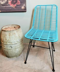 Rattanstuhl Esszimmerstuhl Hacienda Vela PE-Rattan In/Outdoor Türkis