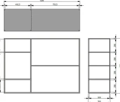 Regal Raumteiler Sideboard Soho June Metall Industrial Schwarz