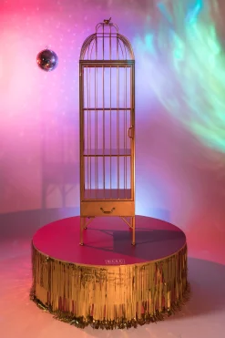 Regal Unlock Me Metall Gold Vogelkäfig