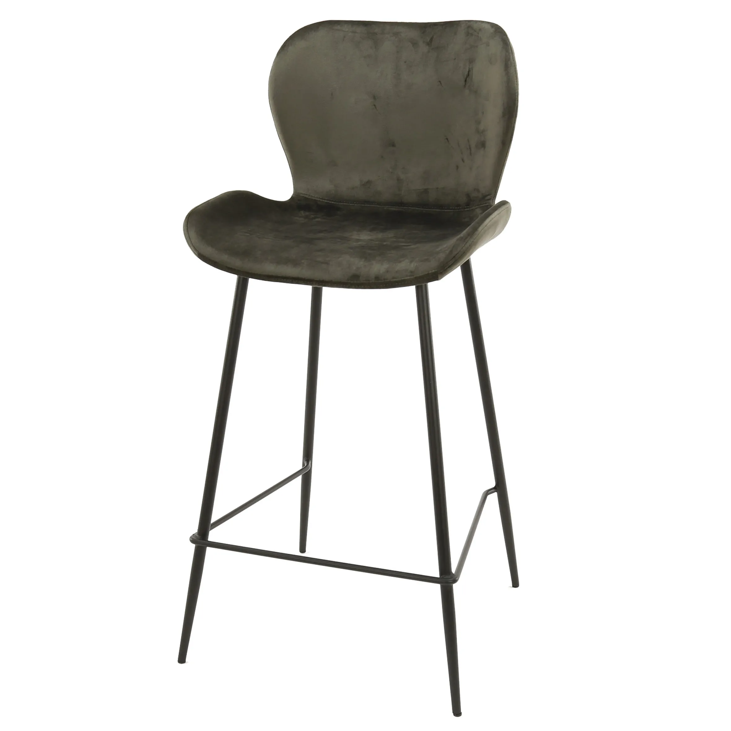 Retro Barhocker Barstuhl Velvet Samt Anthrazit