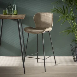 Retro Barhocker Barstuhl Velvet Samt Champagner