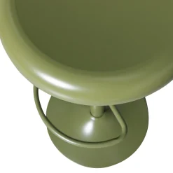 Retro Barhocker Monochrome Metall höhenverstellbar Grün