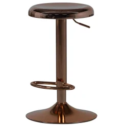 Retro Barhocker Monochrome Metall höhenverstellbar Kupfer