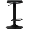 Retro Barhocker Monochrome Metall höhenverstellbar Schwarz