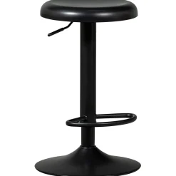 Retro Barhocker Monochrome Metall höhenverstellbar Schwarz