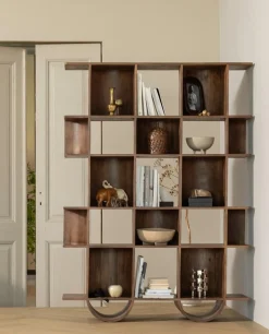 Retro Bücherregal Standegal Raumteiler Sinne Mangoholz