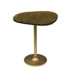 Retro Beistelltische Eclipse Glas Metall Antik-Gold M