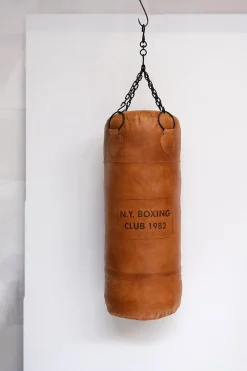 Retro Boxsack Tyson aus Leder Vintage Look