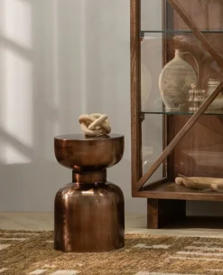 Retro Couchtisch Beistelltisch Frits Metall Bronze