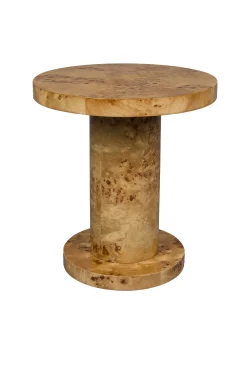 Retro Couchtisch Beistelltisch Quinn Wurzelholzfurnier 51 cm