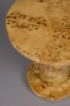 Retro Couchtisch Beistelltisch Quinn Wurzelholzfurnier 51 cm