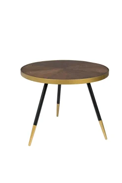 Retro Couchtisch Denise Beistelltisch Coffe Table Messing Brass Ø 60