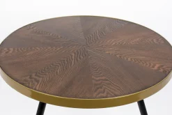 Retro Couchtisch Denise Beistelltisch Coffe Table Messing Brass Ø 60