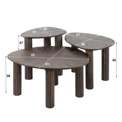 Retro Couchtischsets Maya Teakholz verschiedene Ausführungen