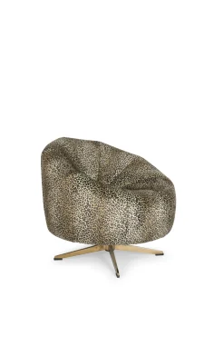 Retro Drehsessel Cocktailsessel Sunshine Leopardenmuster