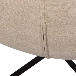 Retro Drehsessel Relaxsessel Maudi Stoff Naturfarben