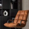 Retro Drehsessel Relaxsessel Jouke Leder Cognac Armlehne