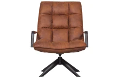 Retro Drehsessel Relaxsessel Jouke Leder Cognac Armlehne