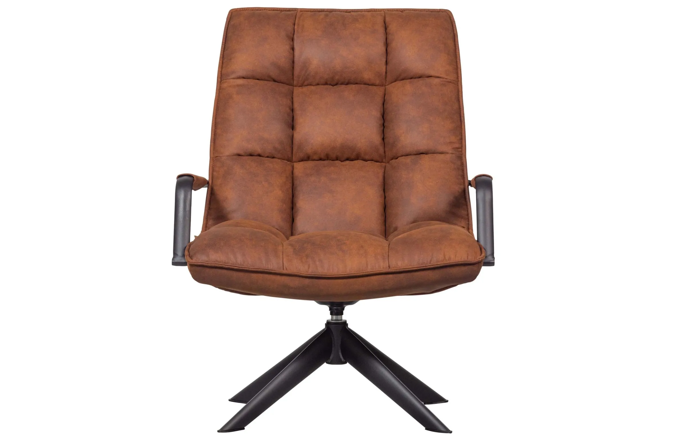 Retro Drehsessel Relaxsessel Jouke Leder Cognac Armlehne