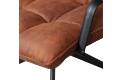 Retro Drehsessel Relaxsessel Jouke Leder Cognac Armlehne