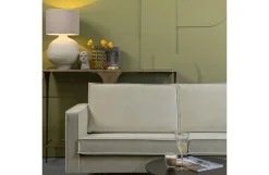 Retro Ecksofa Samt Rodeo 3-Sitzer Rechts oder Links 300/160 Pistazie Rechts