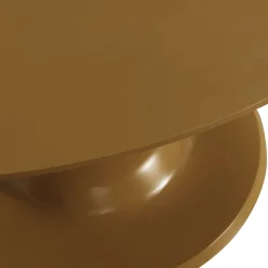 Retro Esstisch Blanco Mangoholz rund in Honiggelb