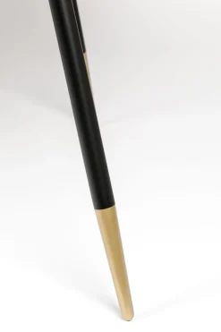 Retro Esstisch Denise Oval Messing Brass Walnussfarben 180 x 90 cm