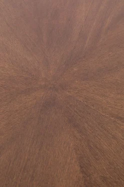 Retro Esstisch Denise Rund Messing Brass Walnussfarben Ø 90 cm