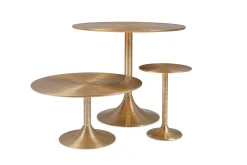 Retro Esstisch Hypnotising Metall Rund in Gold