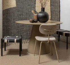 Retro Esstisch Jorre Rund Hellbraun 120 cm