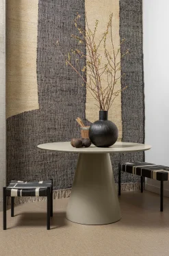 Retro Esstisch Jorre Rund Antik Beige/Grau 120