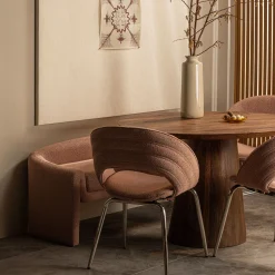 Retro Esstisch Limit Rund Mangoholz 130 cm