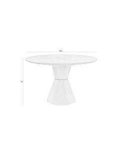 Retro Esstisch Lotus Geometrische Form Rund 120 cm