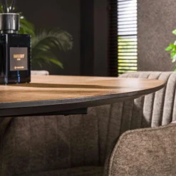 Retro Esstisch Organic Shape Teakholzfurnier Fischgrätmuster 180